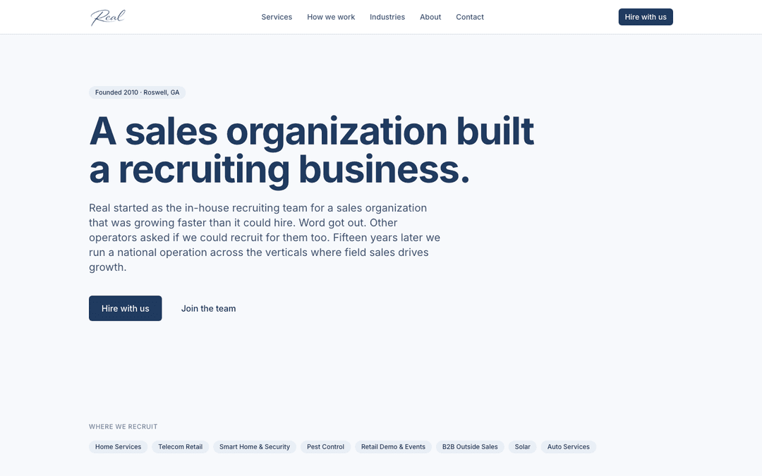 Real Recruitment Solutions screenshot